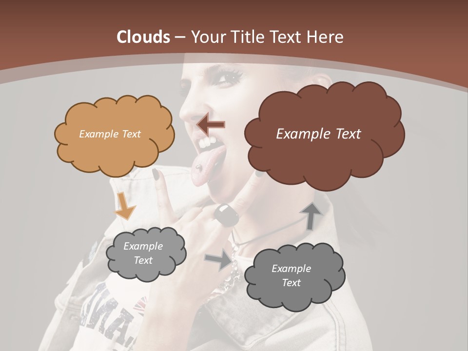 Beautiful Punk Girl PowerPoint Template