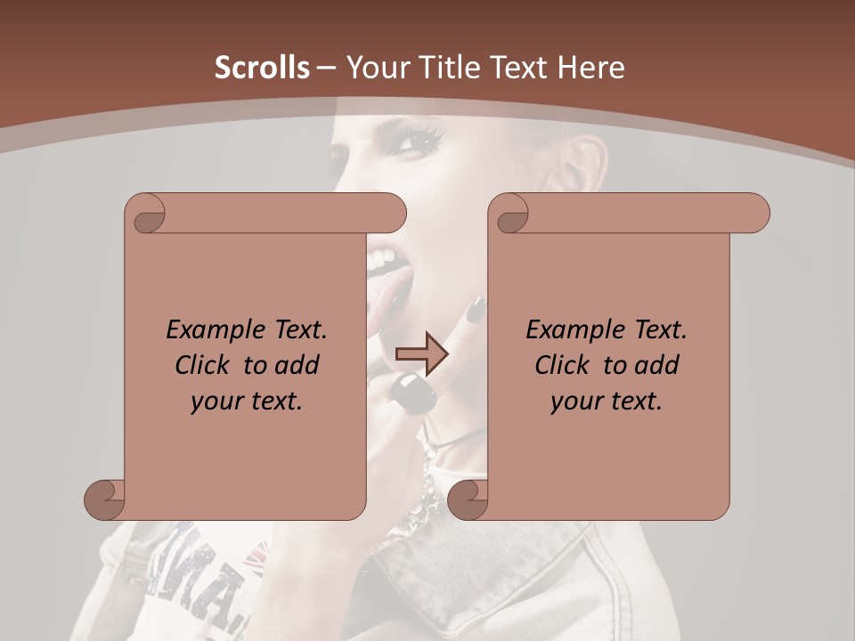 Beautiful Punk Girl PowerPoint Template