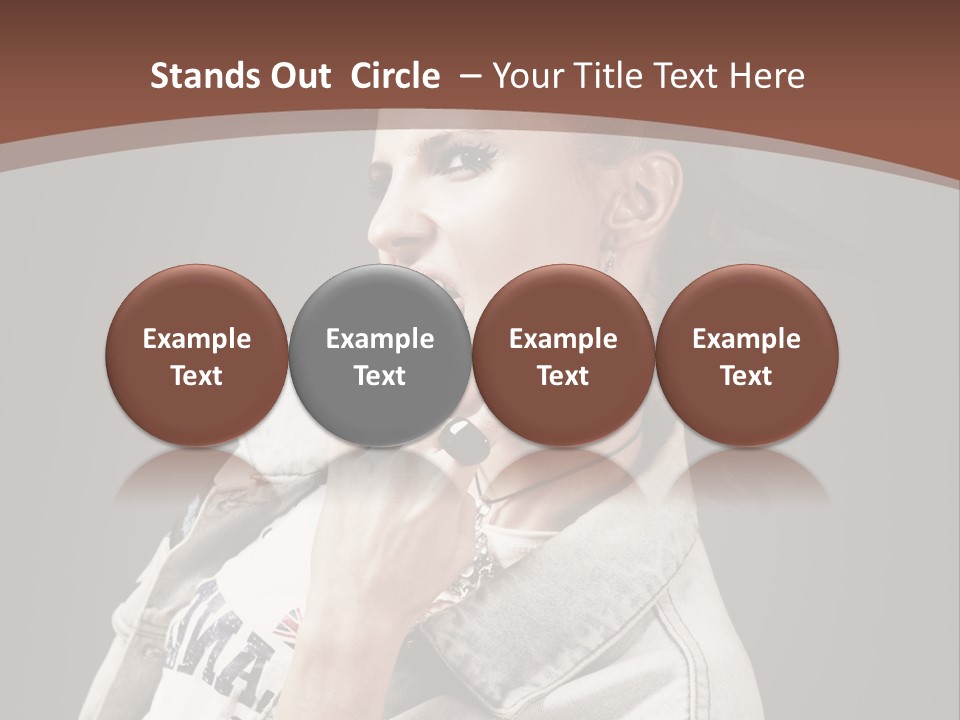 Beautiful Punk Girl PowerPoint Template