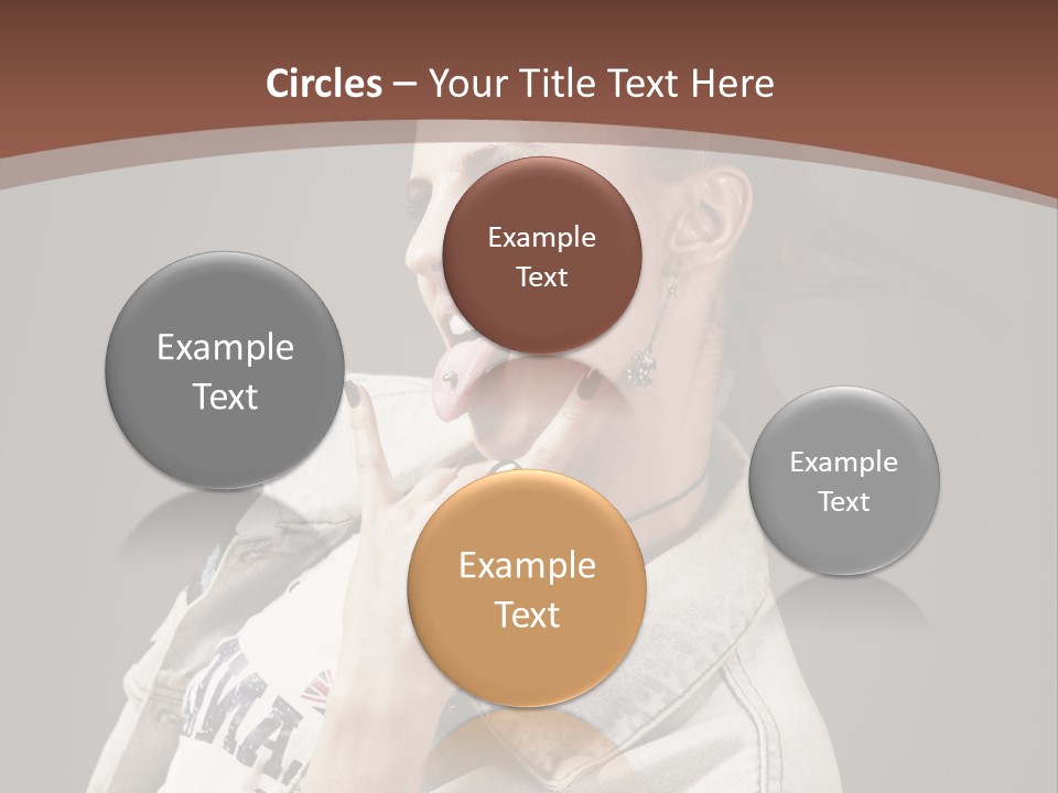 Beautiful Punk Girl PowerPoint Template