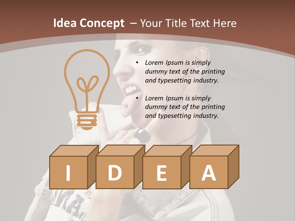 Beautiful Punk Girl PowerPoint Template