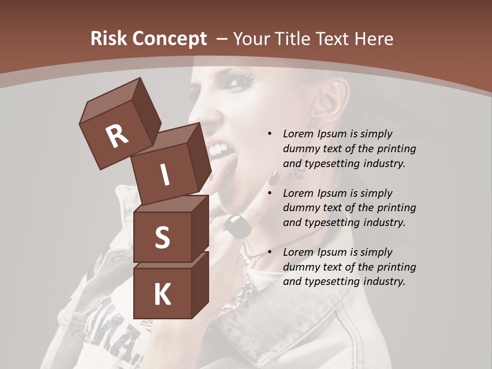 Beautiful Punk Girl PowerPoint Template