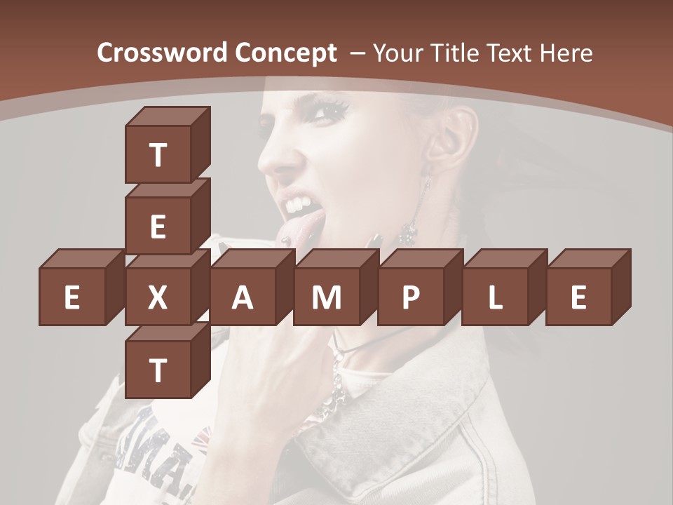 Beautiful Punk Girl PowerPoint Template