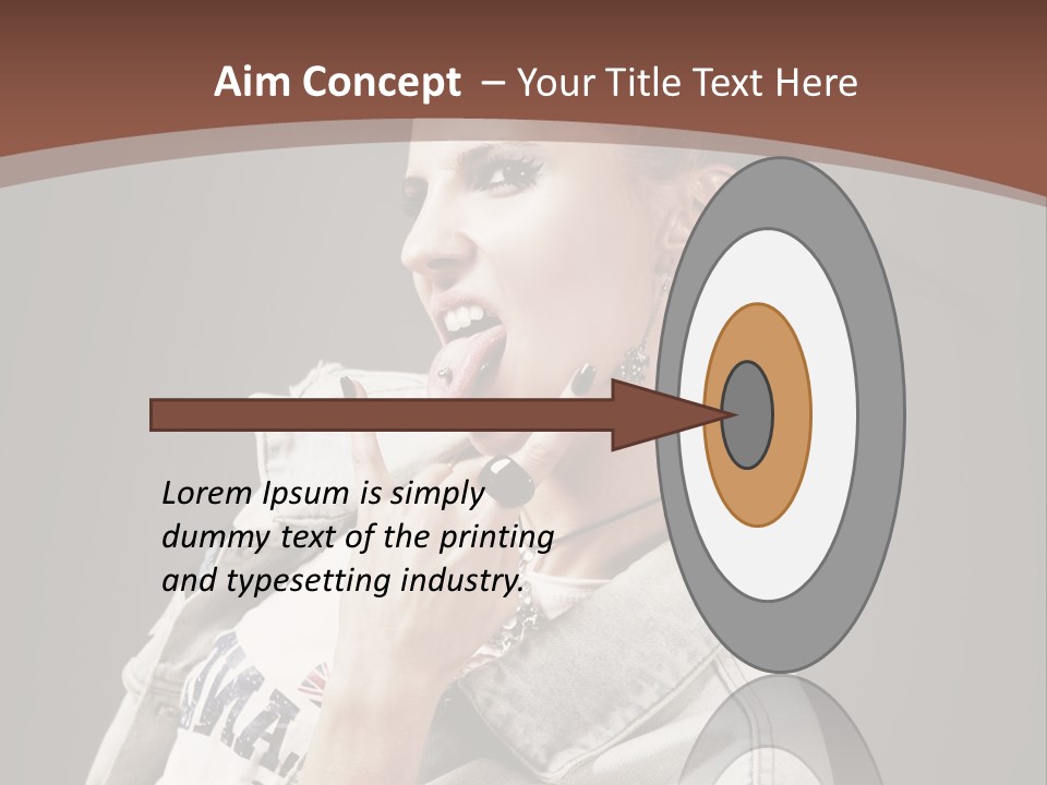 Beautiful Punk Girl PowerPoint Template