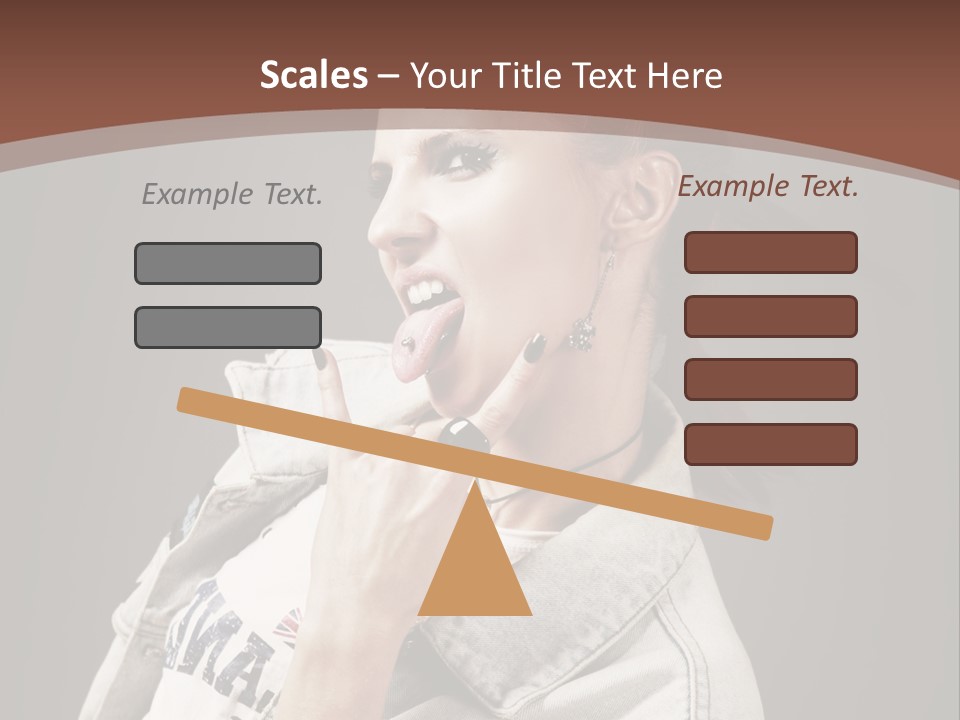 Beautiful Punk Girl PowerPoint Template