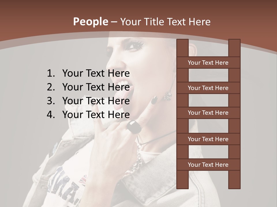 Beautiful Punk Girl PowerPoint Template