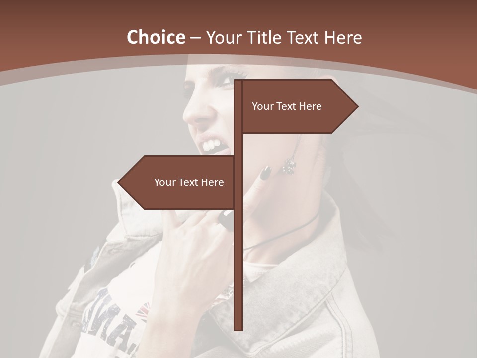 Beautiful Punk Girl PowerPoint Template