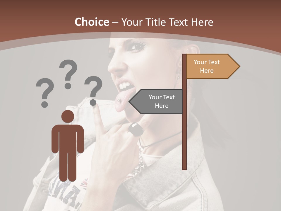 Beautiful Punk Girl PowerPoint Template