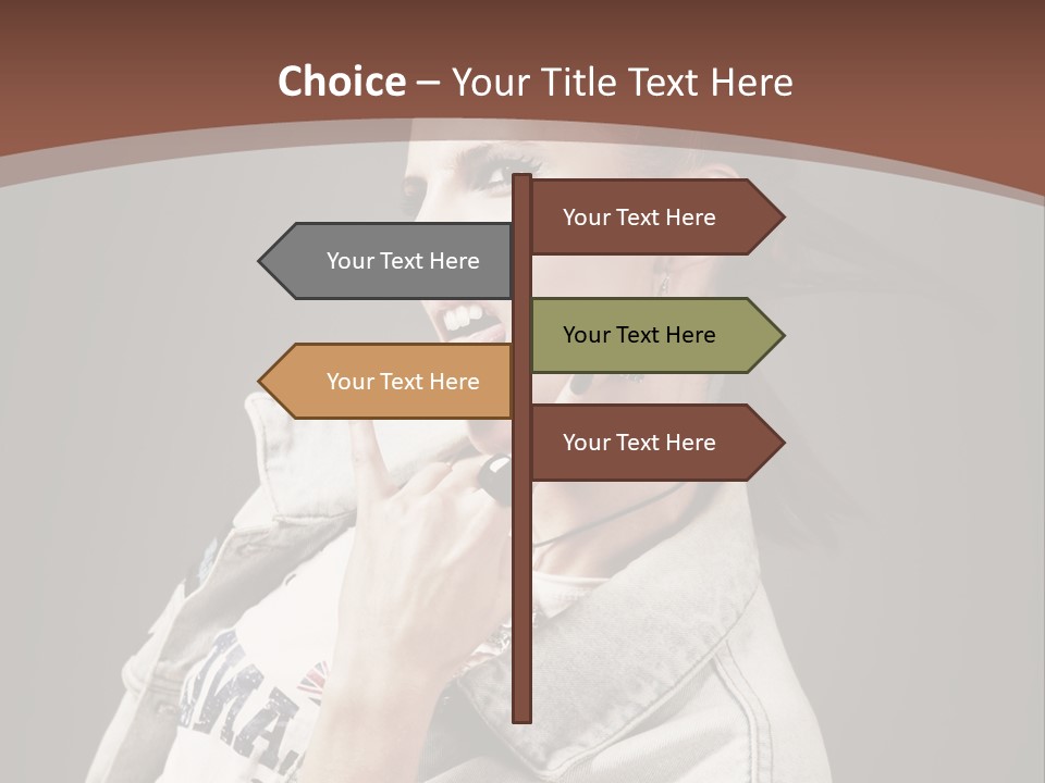 Beautiful Punk Girl PowerPoint Template