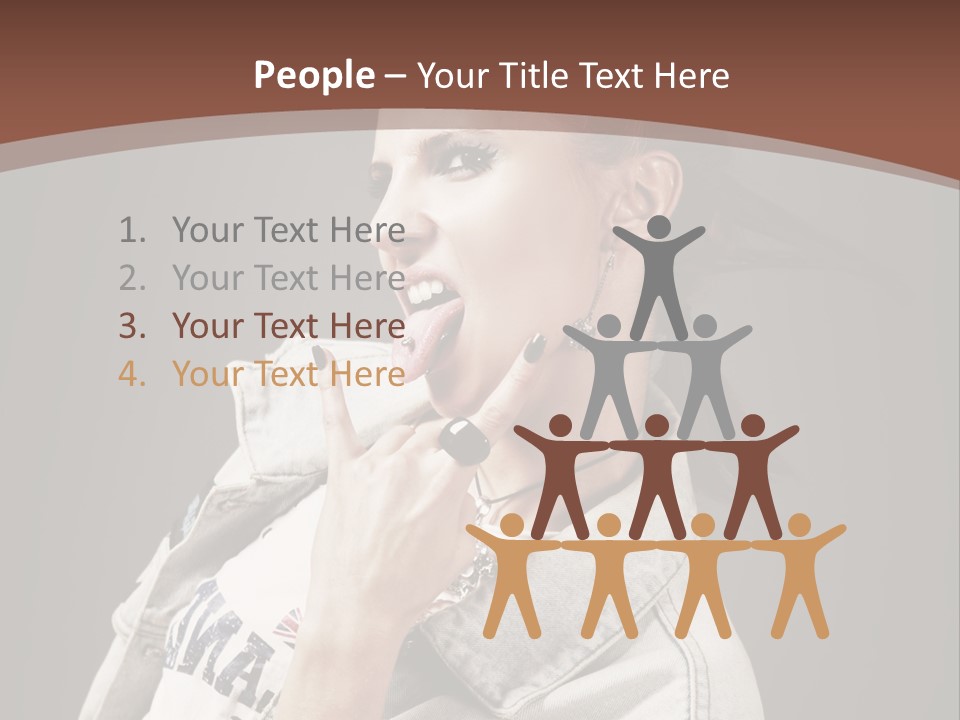 Beautiful Punk Girl PowerPoint Template