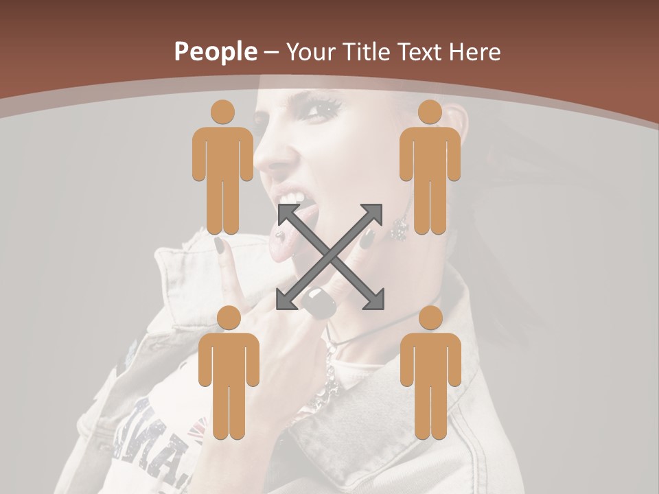 Beautiful Punk Girl PowerPoint Template