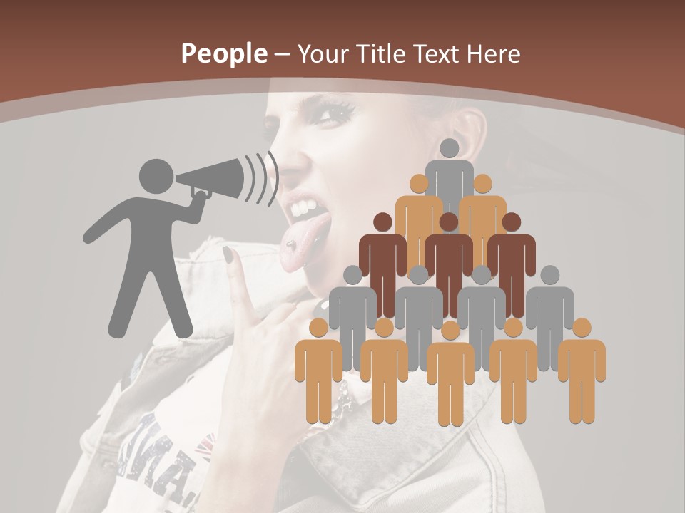 Beautiful Punk Girl PowerPoint Template