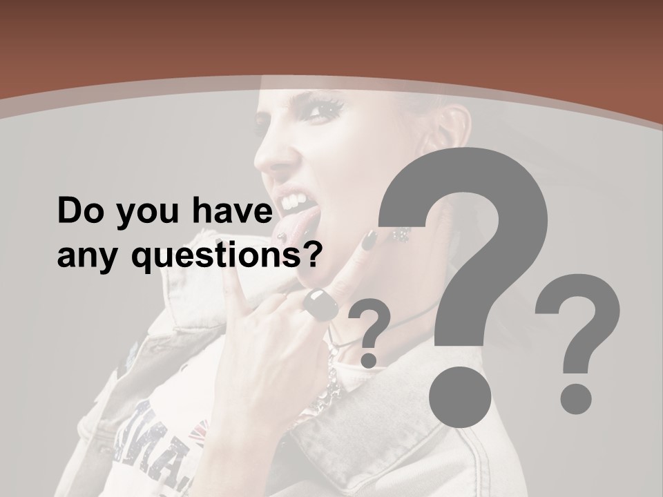 Beautiful Punk Girl PowerPoint Template