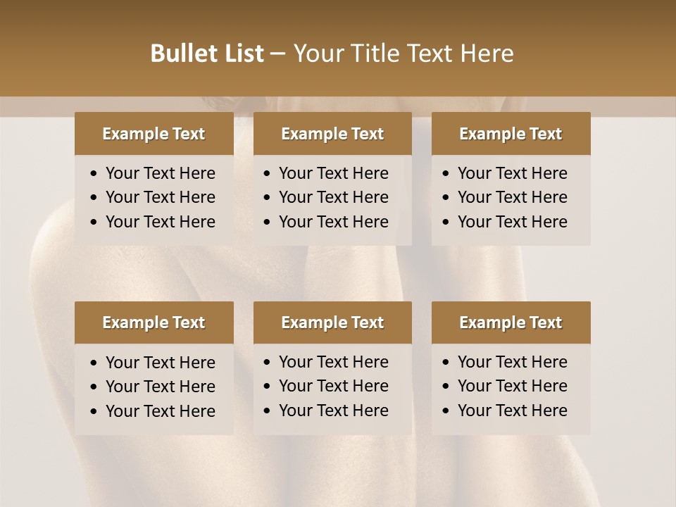 Bodypainting Gold PowerPoint Template