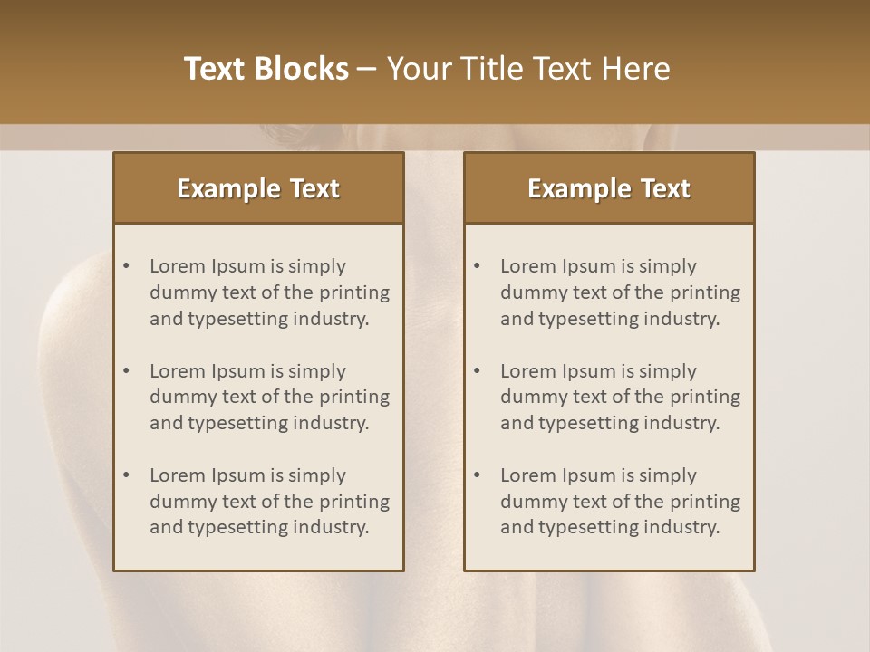 Bodypainting Gold PowerPoint Template