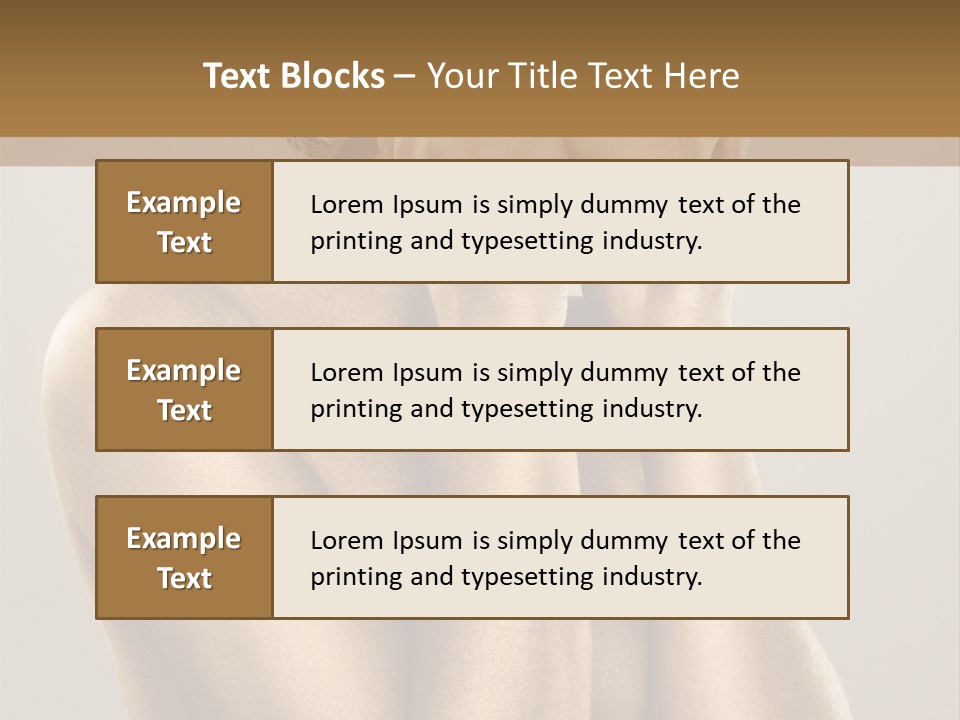 Bodypainting Gold PowerPoint Template