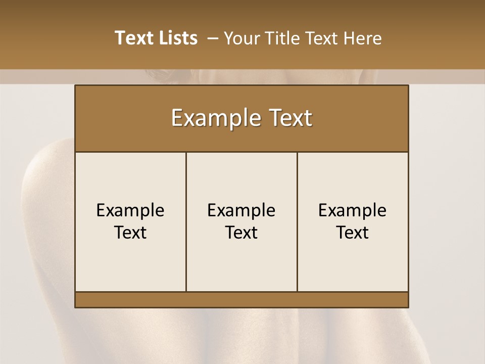 Bodypainting Gold PowerPoint Template