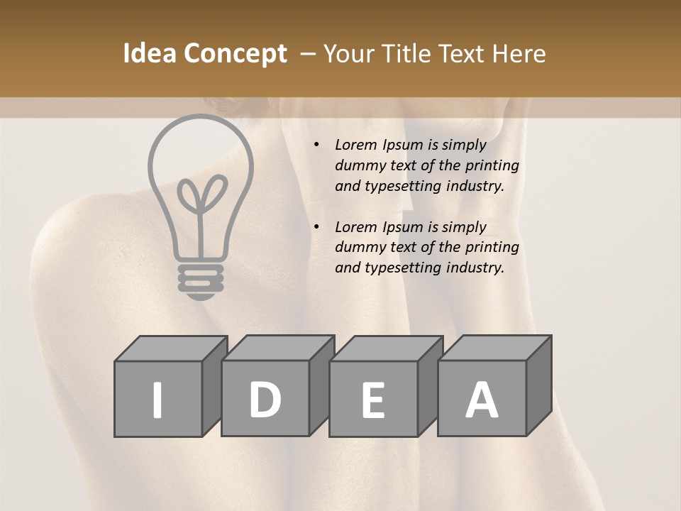 Bodypainting Gold PowerPoint Template