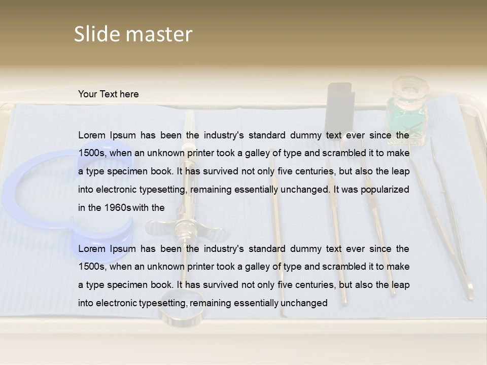 Dental Instrument Set PowerPoint Template