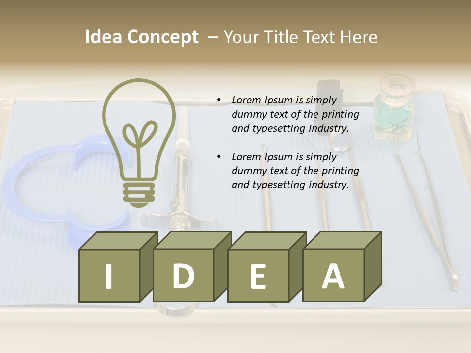Dental Instrument Set PowerPoint Template
