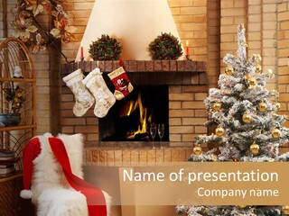 Christmas Interior Home PowerPoint Template