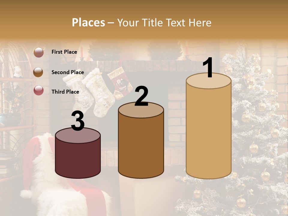 Christmas Interior Home PowerPoint Template
