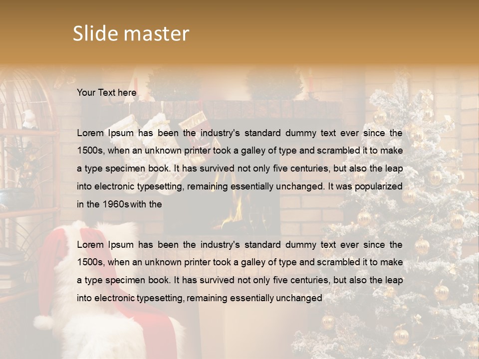Christmas Interior Home PowerPoint Template