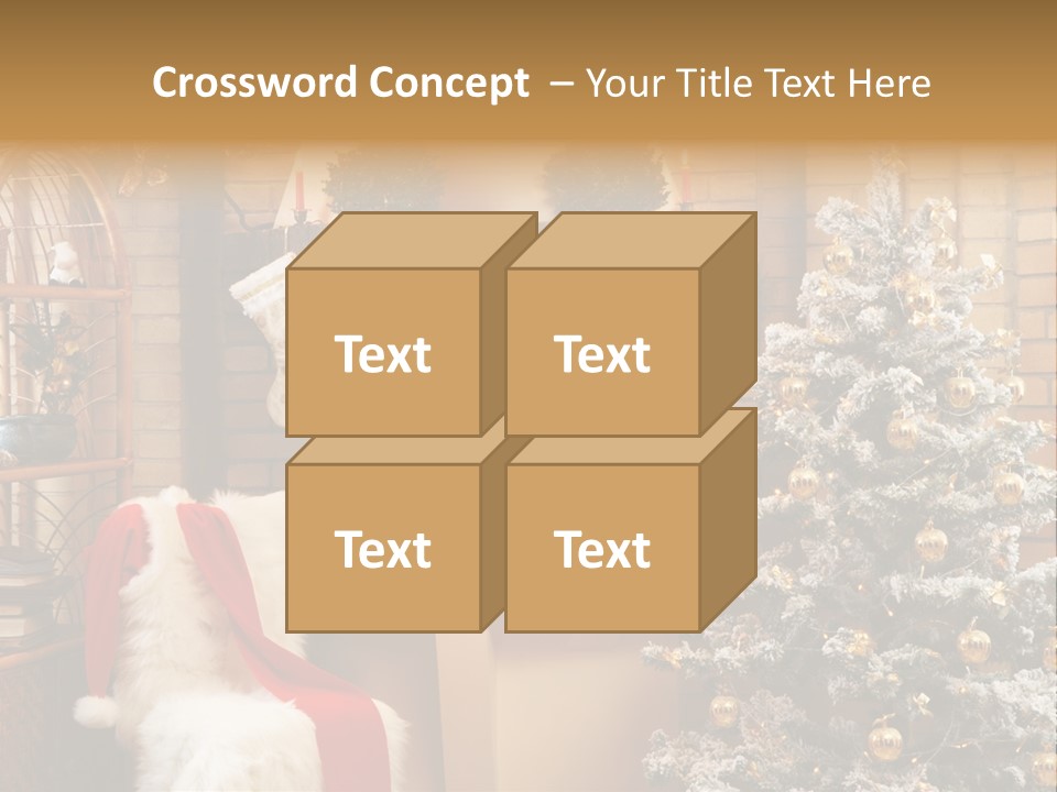 Christmas Interior Home PowerPoint Template