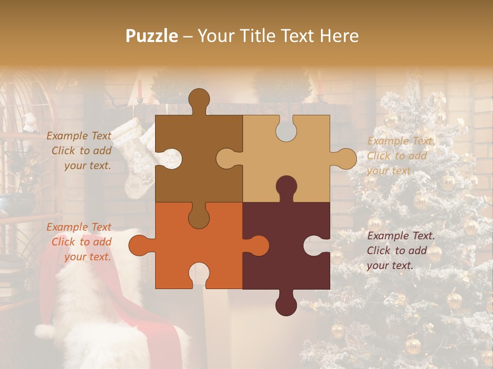 Christmas Interior Home PowerPoint Template