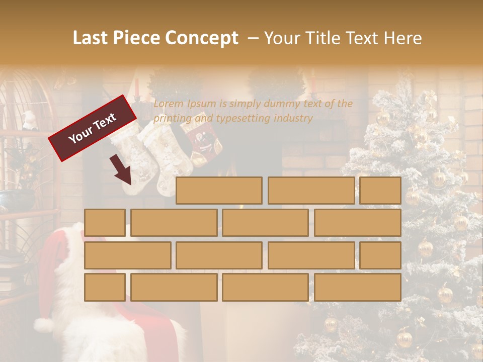 Christmas Interior Home PowerPoint Template