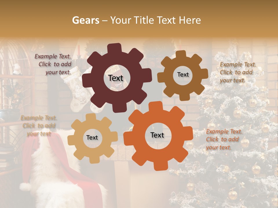 Christmas Interior Home PowerPoint Template