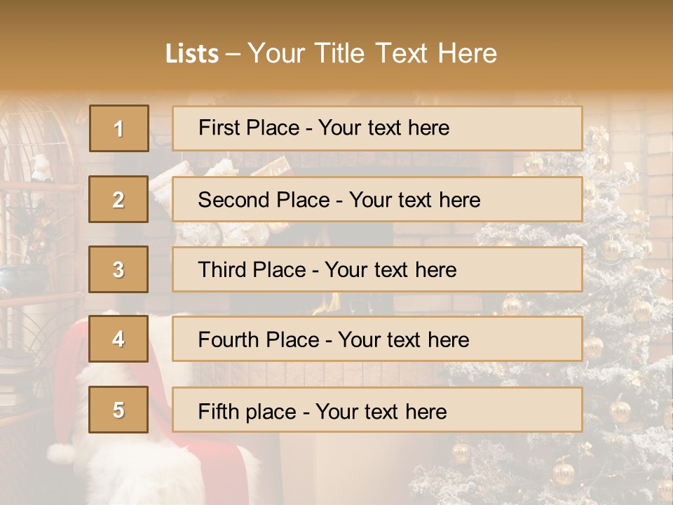 Christmas Interior Home PowerPoint Template