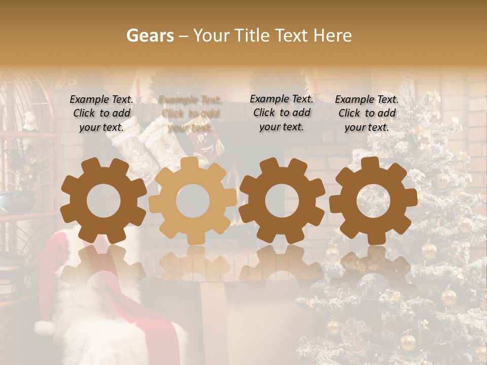 Christmas Interior Home PowerPoint Template