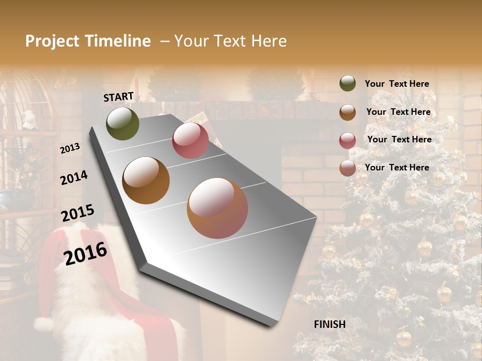 Christmas Interior Home PowerPoint Template