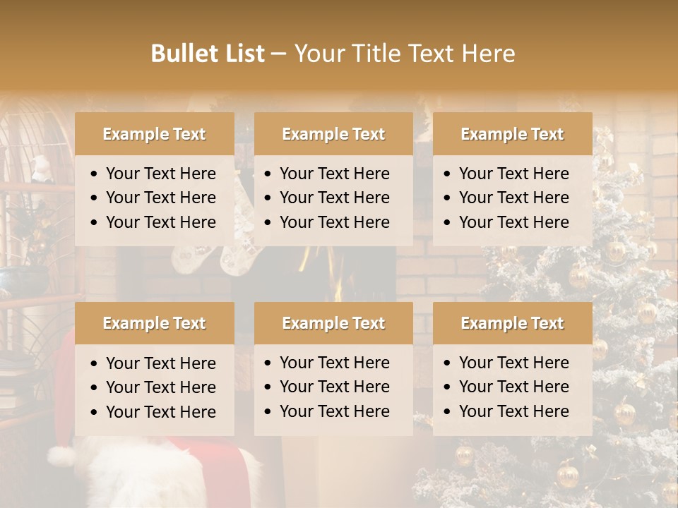 Christmas Interior Home PowerPoint Template