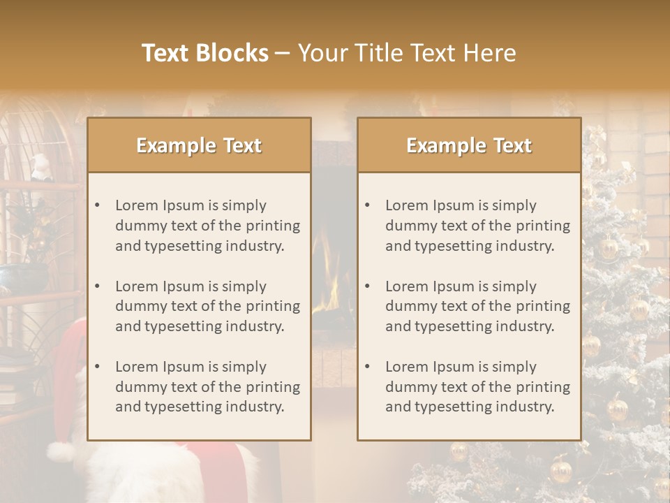 Christmas Interior Home PowerPoint Template