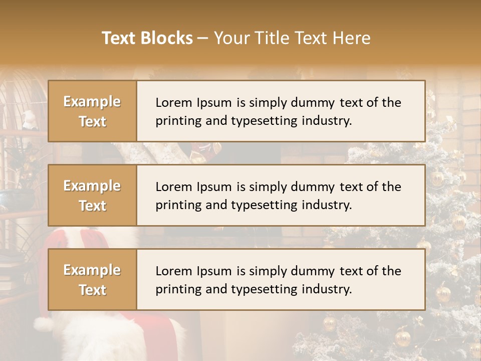 Christmas Interior Home PowerPoint Template