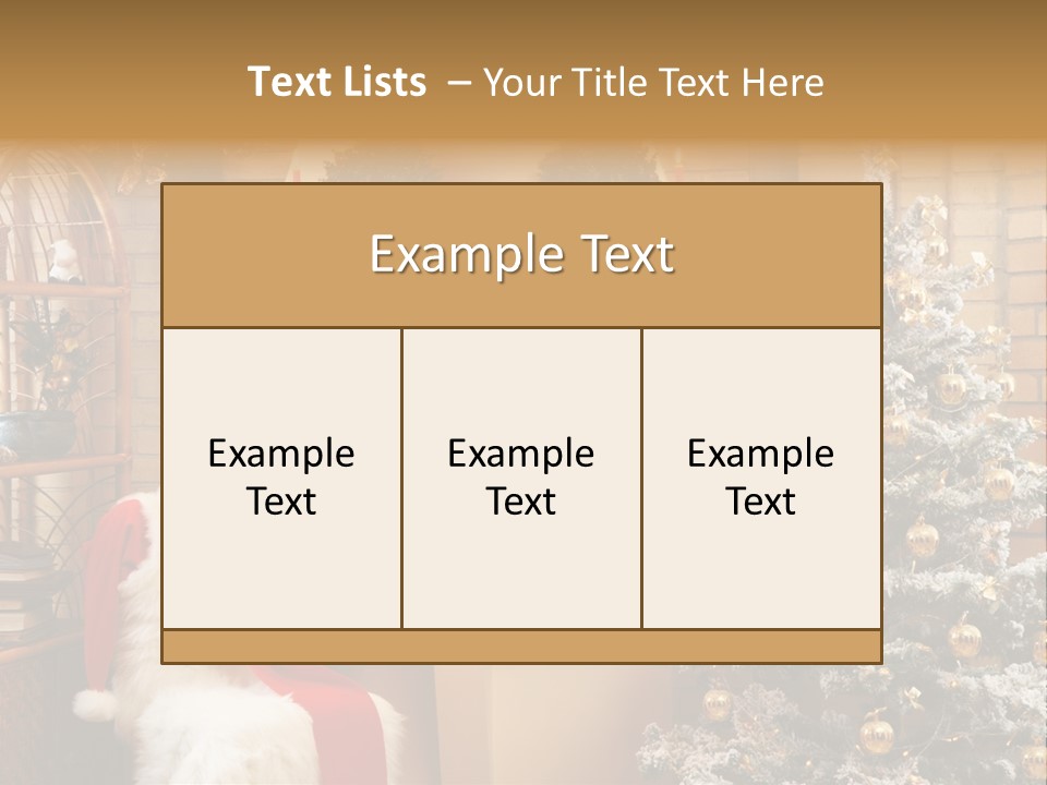 Christmas Interior Home PowerPoint Template