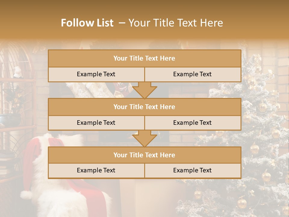 Christmas Interior Home PowerPoint Template