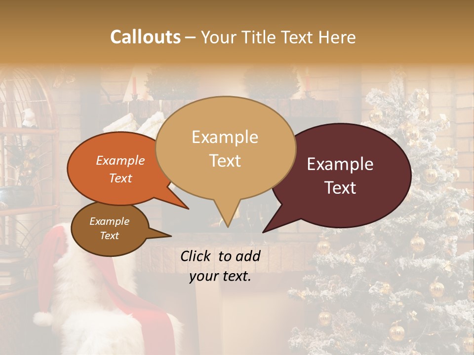 Christmas Interior Home PowerPoint Template