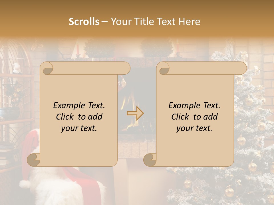 Christmas Interior Home PowerPoint Template