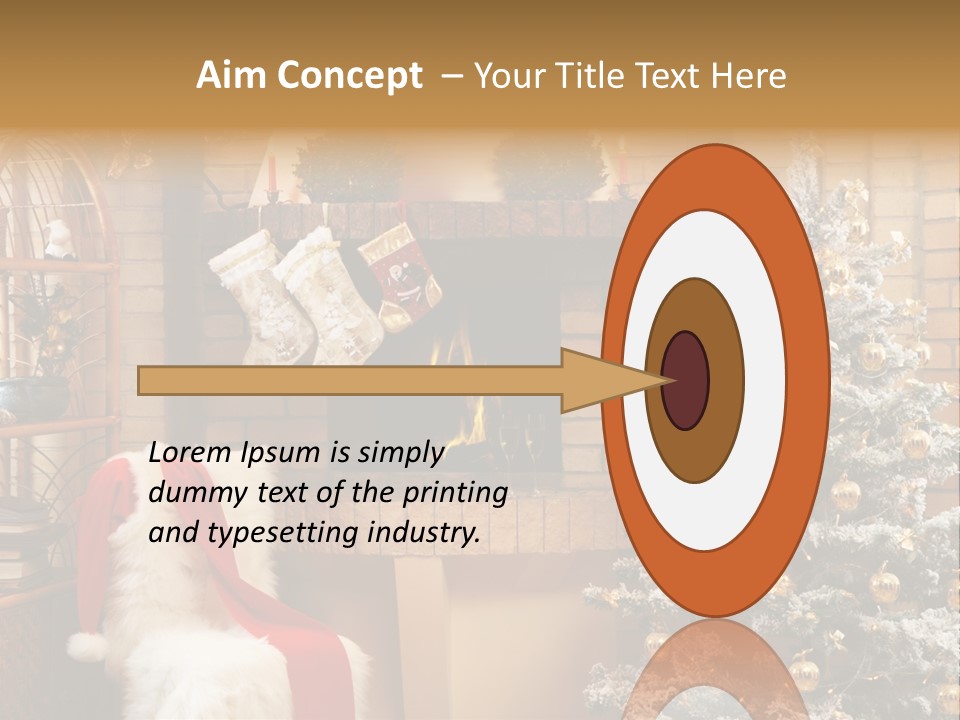 Christmas Interior Home PowerPoint Template