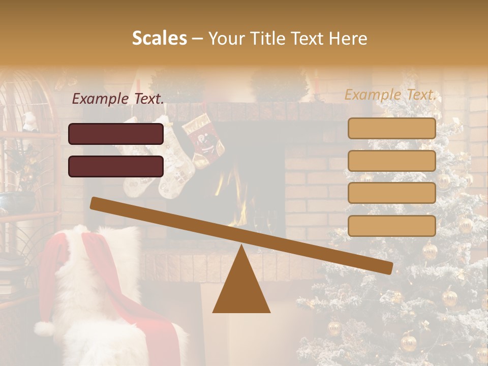 Christmas Interior Home PowerPoint Template