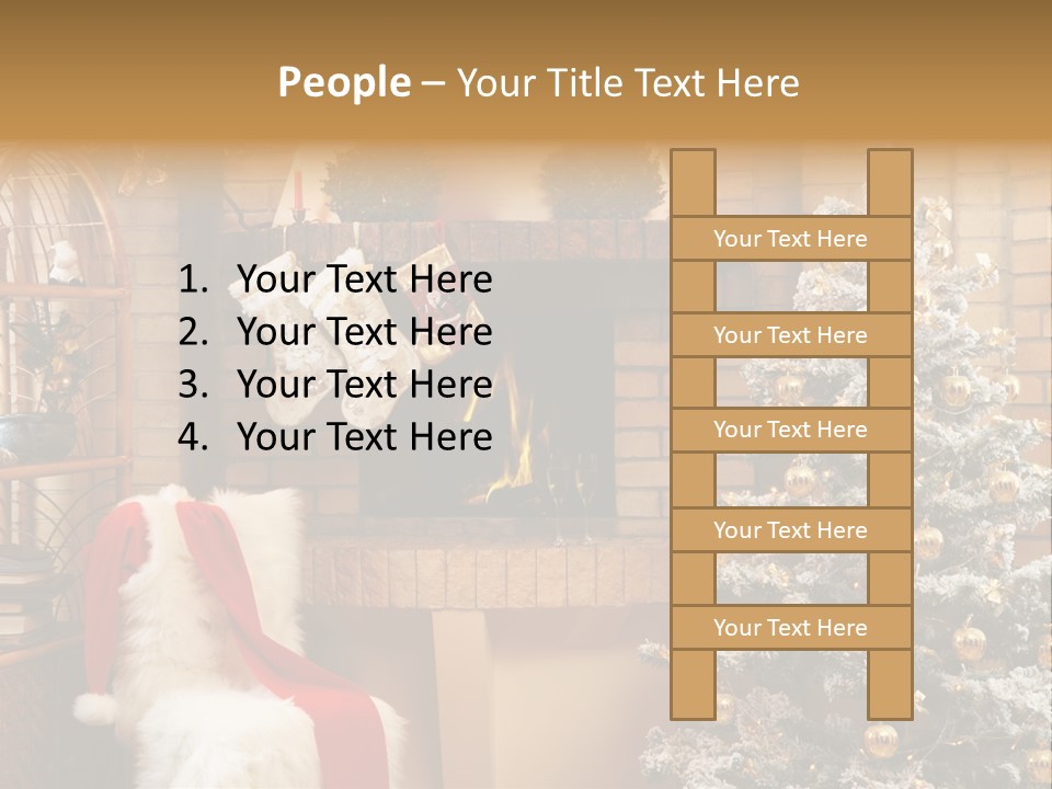 Christmas Interior Home PowerPoint Template