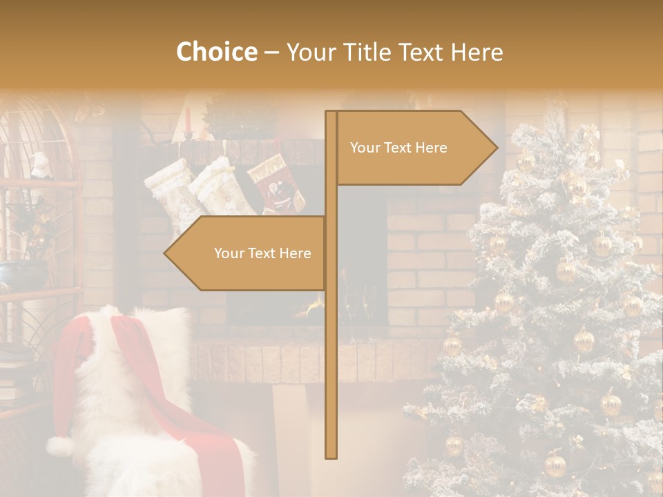 Christmas Interior Home PowerPoint Template