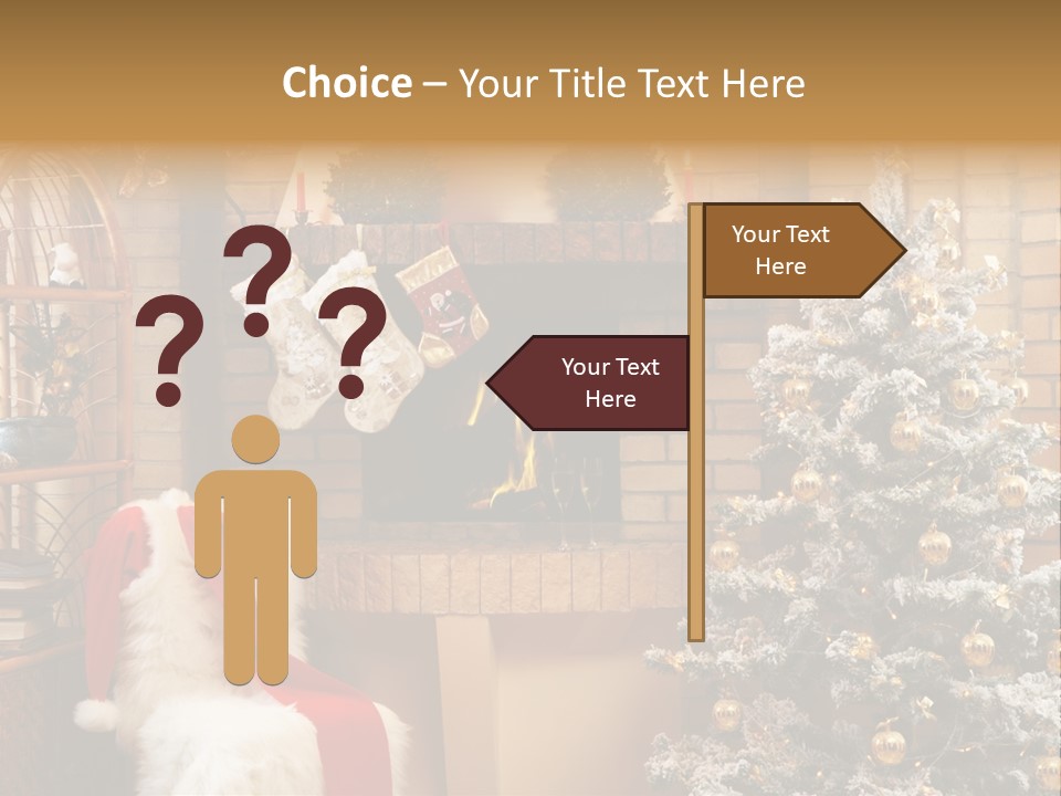 Christmas Interior Home PowerPoint Template