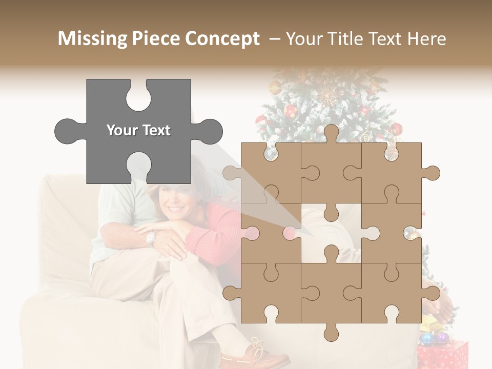 Happy Elderly Couples PowerPoint Template