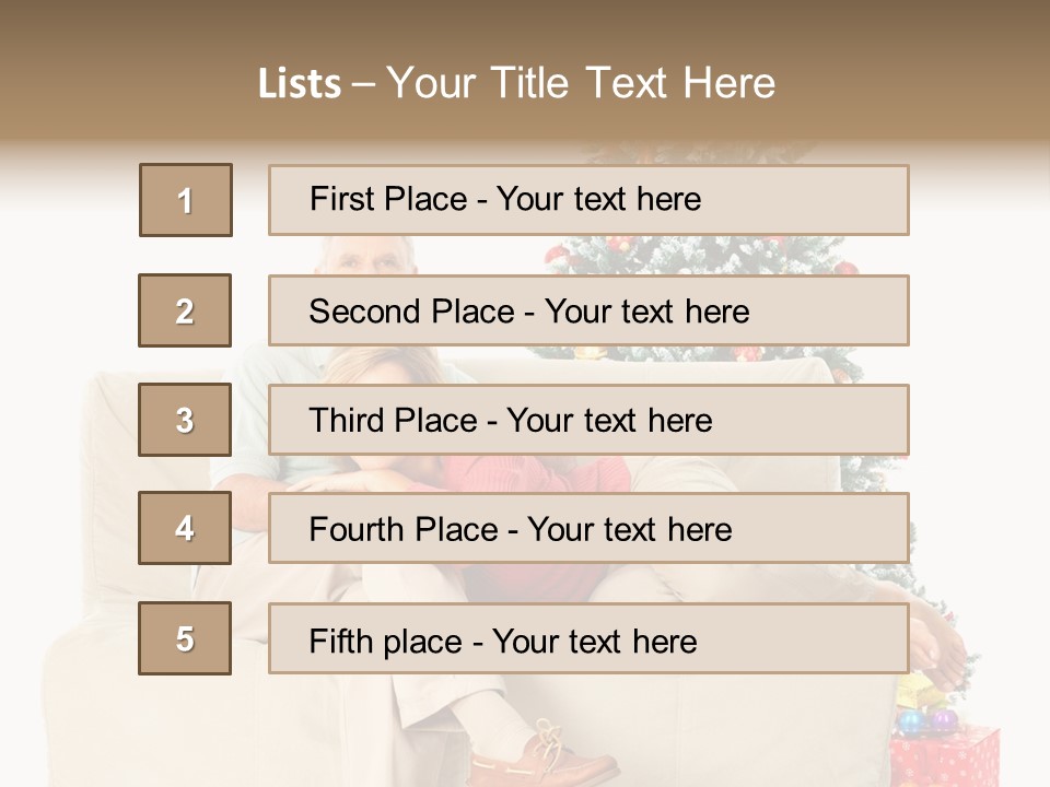 Happy Elderly Couples PowerPoint Template