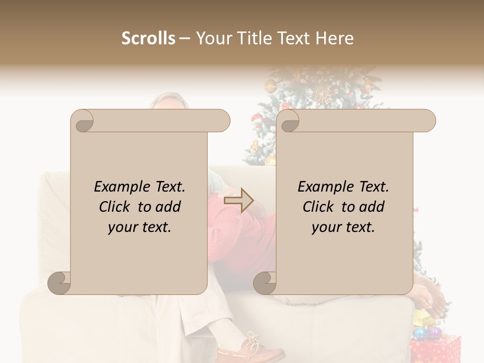 Happy Elderly Couples PowerPoint Template