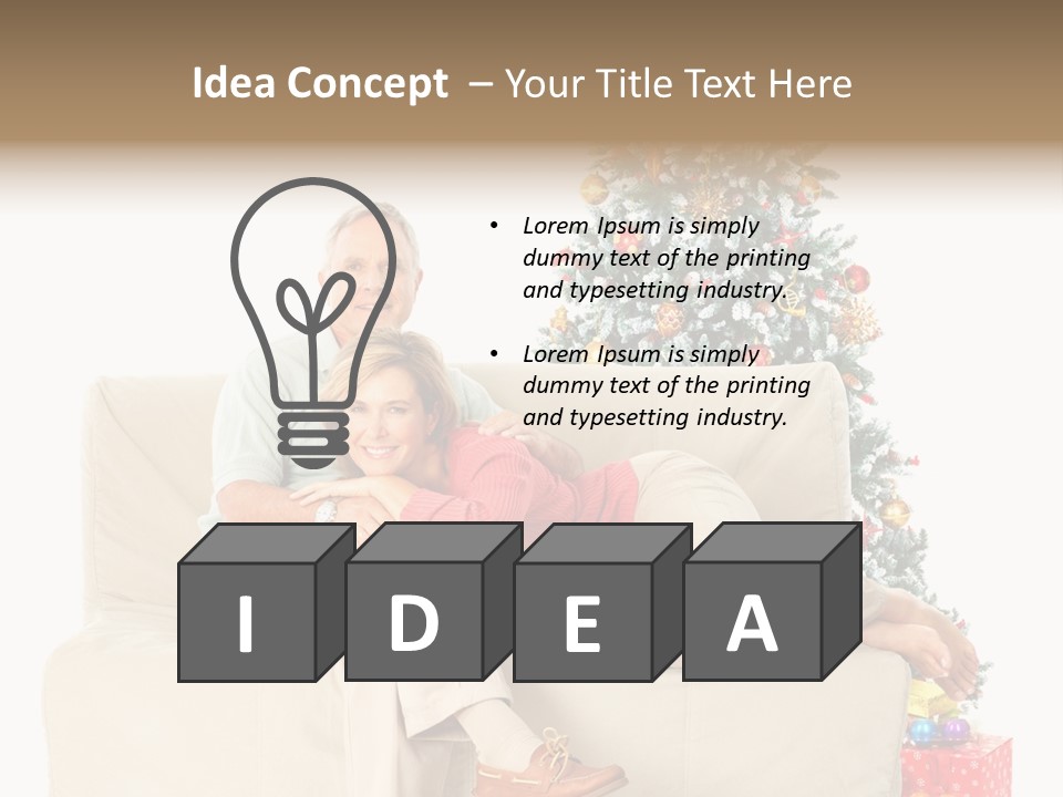 Happy Elderly Couples PowerPoint Template